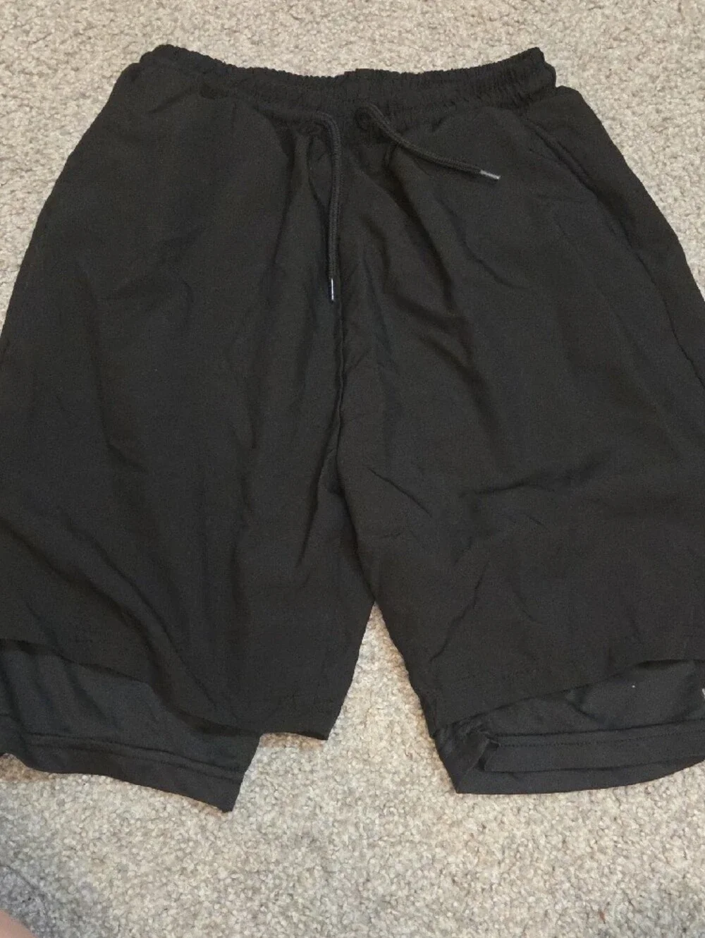 3 Pair Balance and Body Glove Black & Gray Athletic Lined Shorts Bundle 14/16